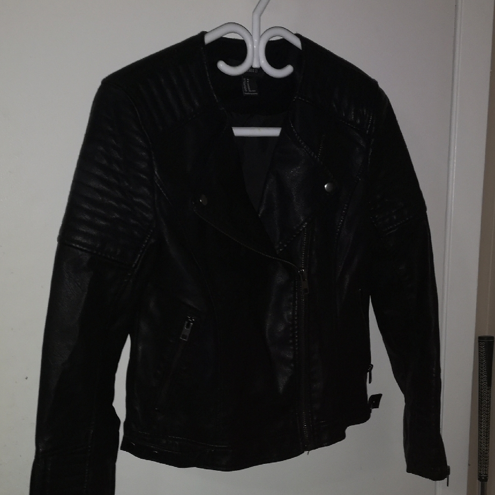Forever 21 Quilted Black Leather Jacket